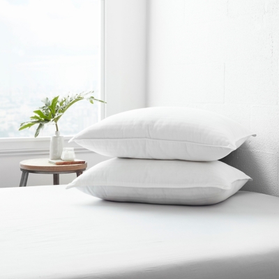 Home Collection 2 Pack Plush Down Alternative Gel Fiber Pillows, White, rollover