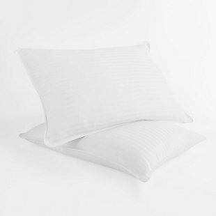 Home Collection 2 Pack Plush Down Alternative Gel Fiber Pillows, White, large