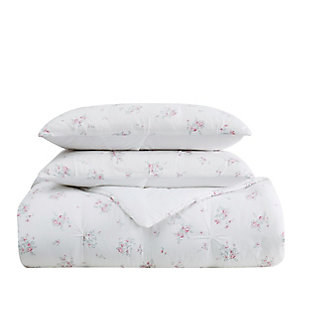 The Farmhouse by Rachel Ashwell Signature Rosebury Full/Queen 3 Piece Comforter Set, White/Pink, large