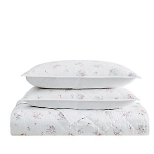 The Farmhouse by Rachel Ashwell Signature Rosebury Twin/Twin XL 2 Piece Quilt Set, White/Pink, large