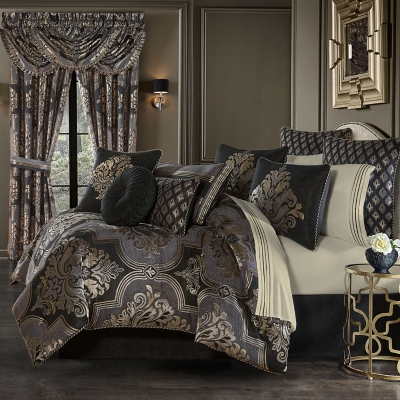 Savoy Pewter 4-Piece Comforter Set By J Queen – Latest Bedding