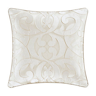 J. Queen New York La Boheme Ivory 20" Square Decorative Throw Pillow, , rollover