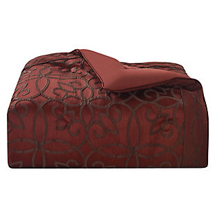 Five Queens Court Chianti Queen 4Pc. Comforter Set, Red, rollover