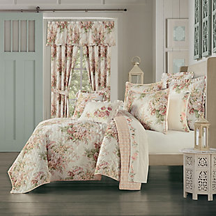Royal Court Estelle Coral King/Cal King 3Pc. Quilt Set, Coral, rollover