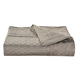 J.Queen New York Lyndon Coverlet, Taupe, large