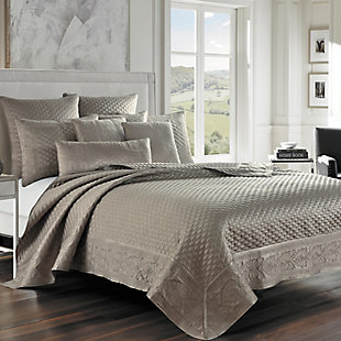 J. Queen New York Lyndon King/Cal King Coverlet, Taupe, large
