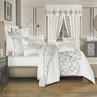 Royal Court Laurel full/queen 3-piece comforter set, White, rollover