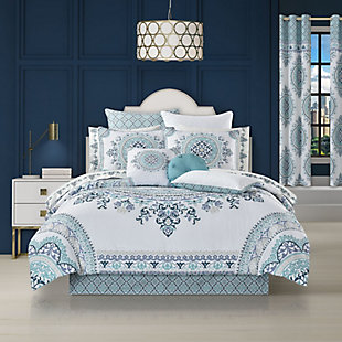 Royal Court Afton California king 4-piece comforter set, Blue, rollover