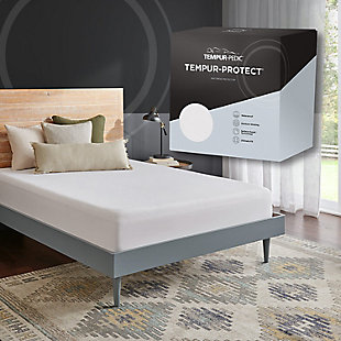 Tempur-Protect Full Mattress Protector, White, rollover