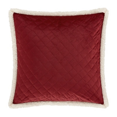 J. Queen New York Casey Sherpa Crimson Euro Quilted Sham, , large