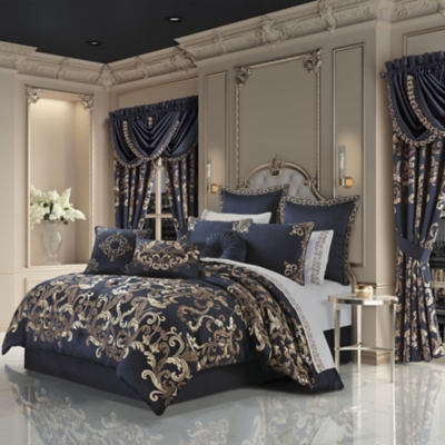 J.Queen New York Caruso 4 Piece Comforter Set, Royal Blue