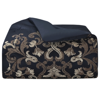 J.Queen New York Caruso 4 Piece Comforter Set, Royal Blue, rollover