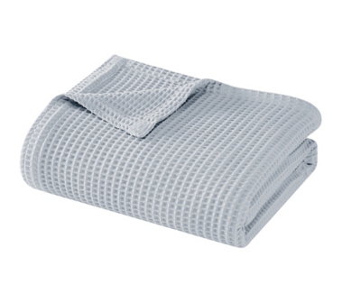 Cannon Heritage Cotton Waffle Blanket, Gray, rollover