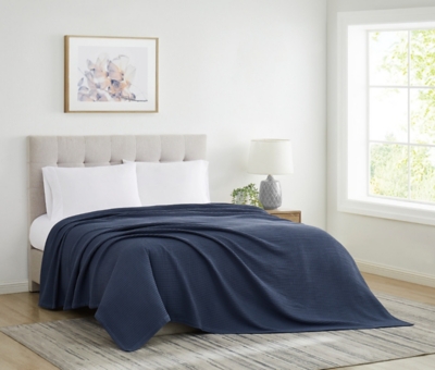 Cannon Heritage Solid Dark Blue King 6 Piece Sheet Set