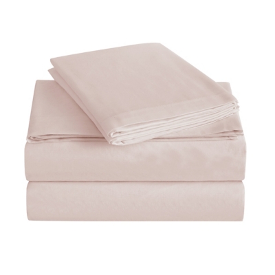 Charisma 310 Thread Count 4 Piece Sheet Set, Blush, rollover