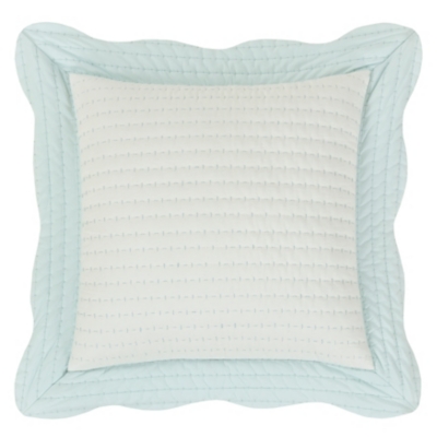 Piper & Wright Amherst Square Quilted Decorative Throw Pillow, Duck Egg, large