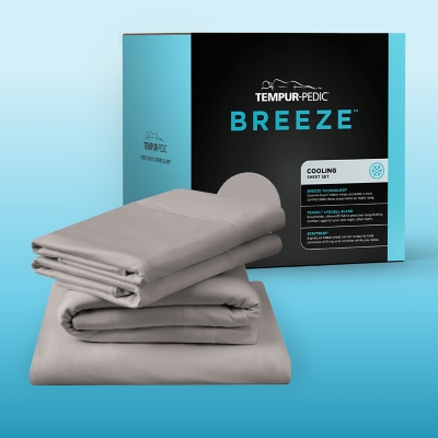 TEMPUR-breeze° Cooling Sheet Set- California King, Graphite, large