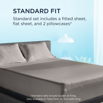 TEMPUR-breeze° Cooling Sheet Set- California King, Graphite, large
