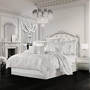 J.Queen New York Brunello California King 4 Piece Comforter Set, Platinum, large