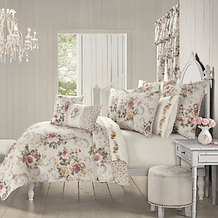 Royal Court Chablis Full/Queen 3 Piece Quilt Set, Rose Gold, rollover