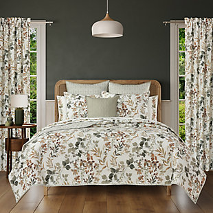 Royal Court Evergreen King/California King 3 Piece Quilt Set, Sage, rollover
