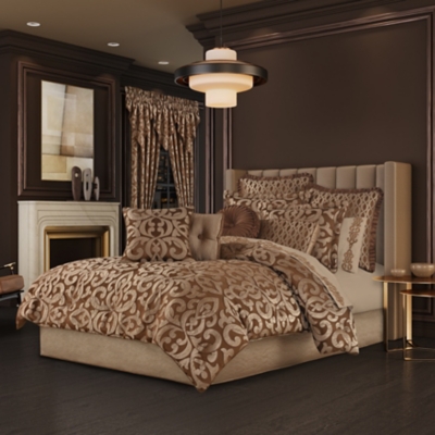 J.Queen New York La Boheme Queen 4 Piece Comforter Set, Copper, large