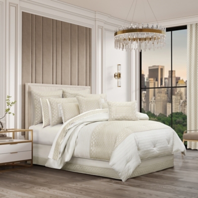 J.Queen New York Metropolitan King 4 Piece Comforter Set, Ivory, large
