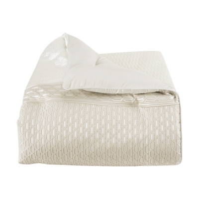 J.Queen New York Metropolitan King 4 Piece Comforter Set, Ivory, rollover