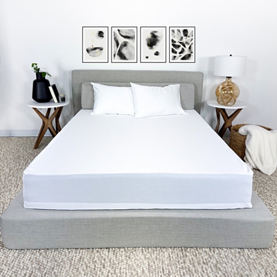 PROTECTEASE Premium Zippered Full Mattress Encasement, White, rollover