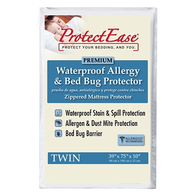 PROTECTEASE Premium Zippered Full Mattress Encasement, White, large