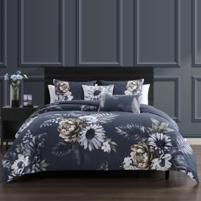 Bebejan® Delphine 100% Cotton 5-Piece Reversible Comforter Set, Blue, rollover