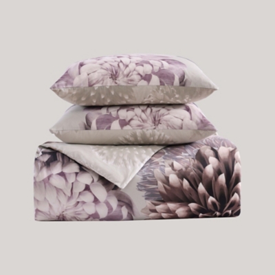 Bebejan® Bloom 100% Cotton 5-Piece Reversible Comforter Set, Purple, rollover