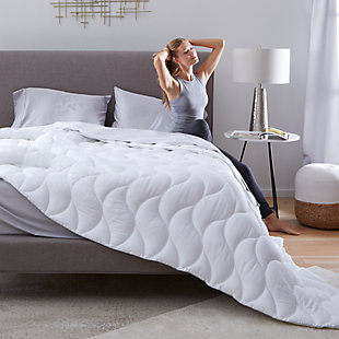 BEDGEAR Ultra Weight Full/Queen Comforter, White, rollover