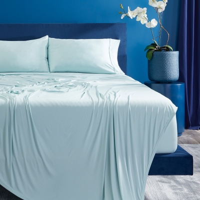 BEDGEAR Ver-Tex Queen Sheet Set, Misty Blue, large
