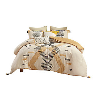 Arizona King/California King 3 Piece Comforter Set, Yellow, large