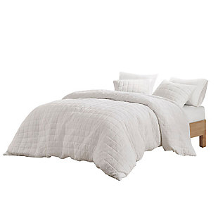 Cocoon King/California King 3 Piece Quilt Top Comforter Mini Set, White, large