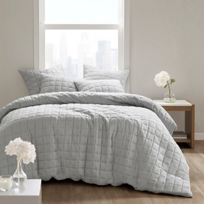 Cocoon Euro Sham Quilt Top Euro Sham, Gray, large