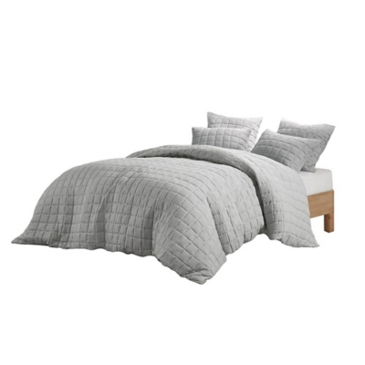 Cocoon Euro Sham Quilt Top Euro Sham, Gray, rollover