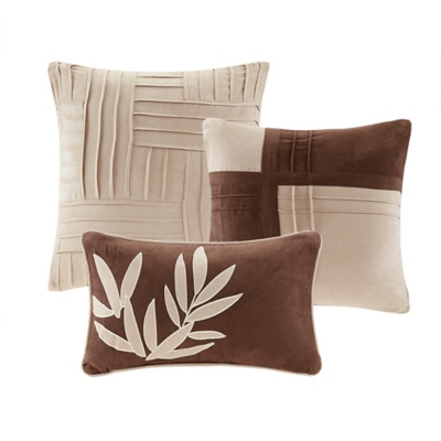 Dune King 7 Piece Comforter Set, Beige, rollover