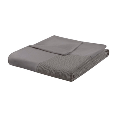 Hanae 12x20" Embroidered Oblong Decorative Pillow, Gray, large