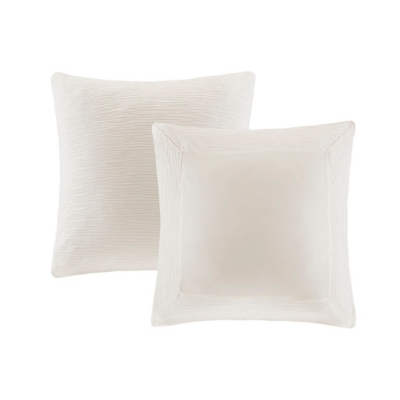 Hanae 26x26" Blend Yarn Dyed Euro Sham, White, large
