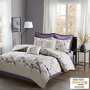 Holly King 8 Piece Comforter Set, Purple, large
