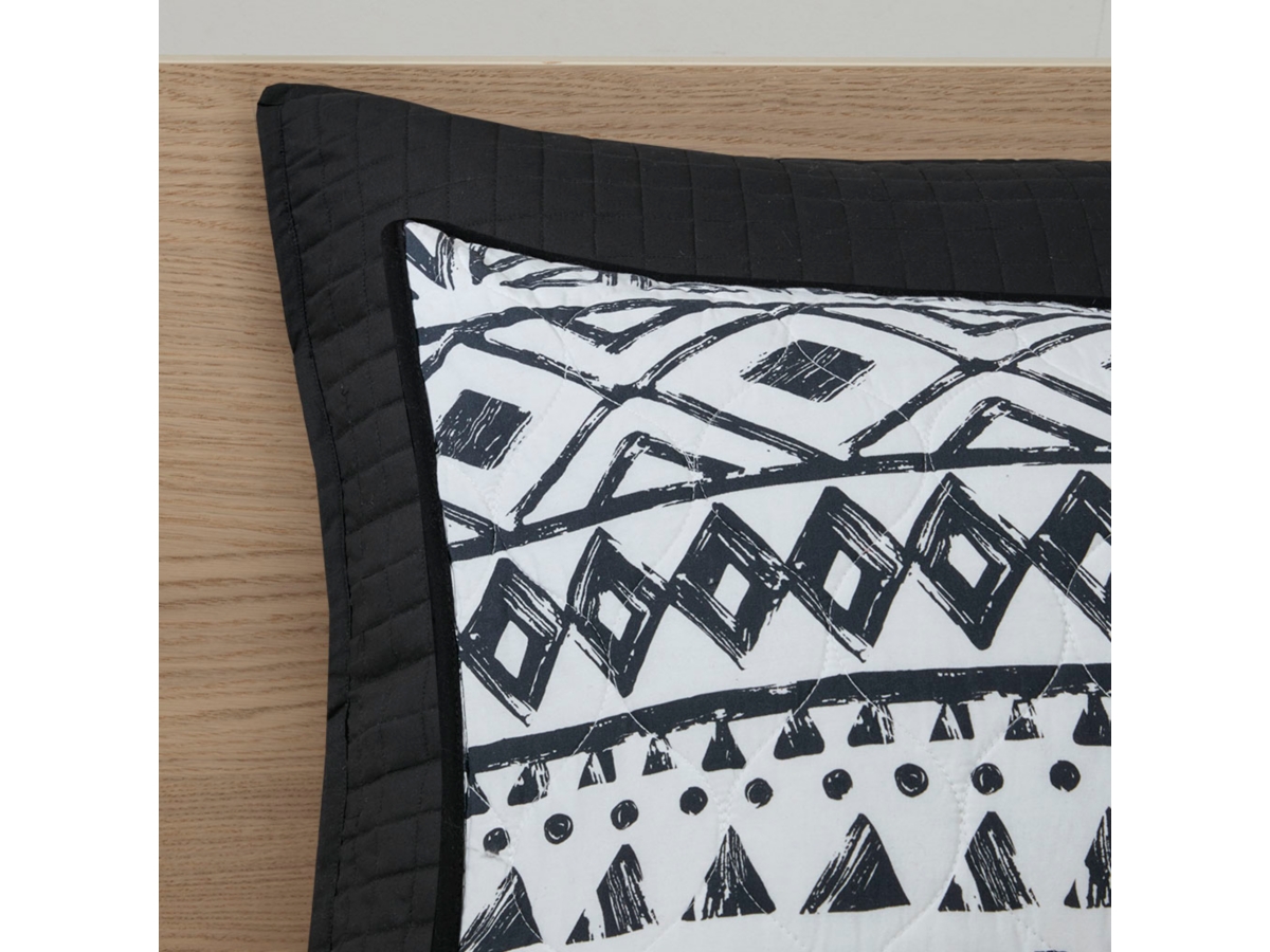 Parure De Lit Queen - Housse De Couette Et Taies D'Oreiller - Navy & Blanc
