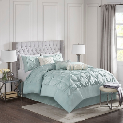 Laurel Queen 7 Piece Tufted Comforter Set, Seafoam, large