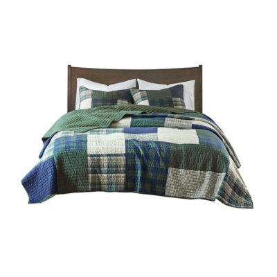 Mill Creek Full/Queen Oversized Quilt Set, Green, rollover