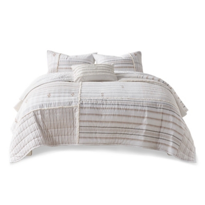Salar King/California King 3 Piece Printed Quilt Set with Trims, , rollover