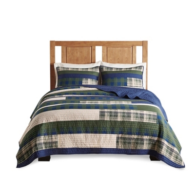 Spruce Hill Full/Queen Oversized Quilt Mini Set, Green, rollover