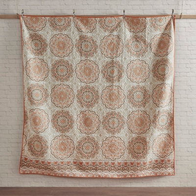 Tangiers / 6 Piece Reversible Quilt Set with Throw Pillows, Orange, large