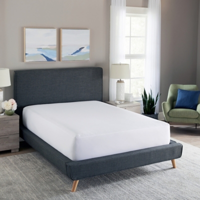 Bodipedic Essentials Essentials Whisper Quiet Waterproof Mattress Protector, White, rollover