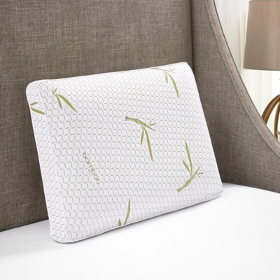 Bodipedic Essentials Green Tea Infused Memory Foam Bed Pillow with Rayon from  Infused Cover, , rollover